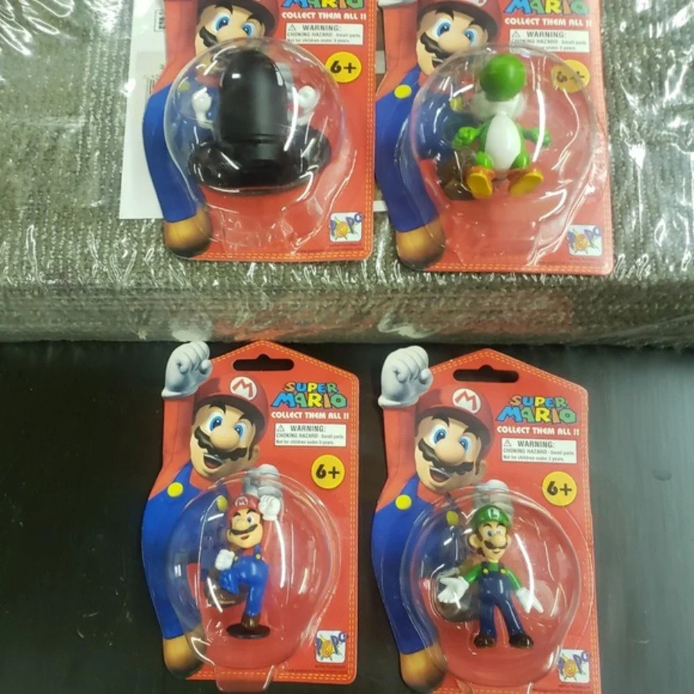2007‎ Nintendo Super Mario Mini Figures NEW Sealed Mario Luigi Yoshi Bullet Bill
